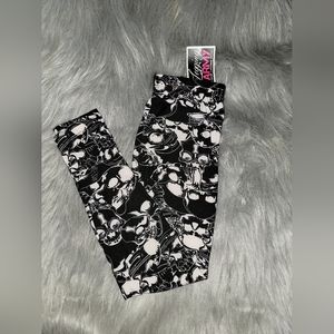 Legging Army Kids Gothic White /Black Skull Leggings
